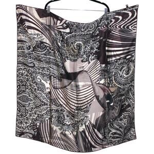 AKER 100% Silk Multi Color Patterned Square Large Scarf